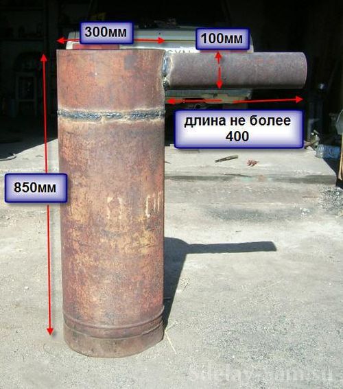 Піч бубафоня з газового балона з водяною сорочкою: відео своїми руками