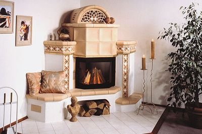 Що таке кахельні каміни: фото, застосування