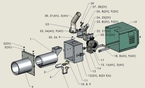 Саморобна пелетні пальник своїми руками: креслення, пристрій і принцип роботи Саморобна пелетні пальник своїми руками: креслення, пристрій і принцип роботи