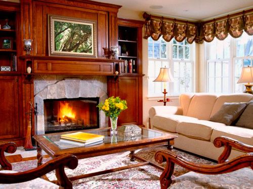 Фото камінів в інтерєрі квартири: дизайн вітальні з каміном в приватному будинку Фото камінів в інтерєрі квартири: дизайн вітальні з каміном в приватному будинку