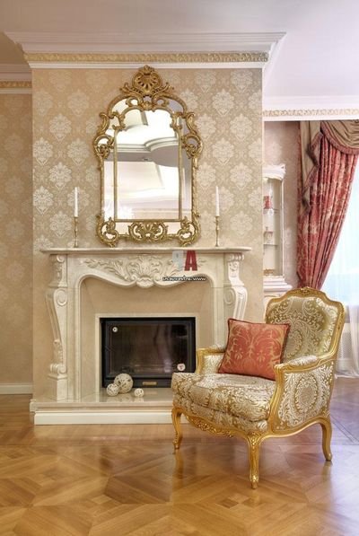 Дзеркало і камін: фото підбірка інтерєрів