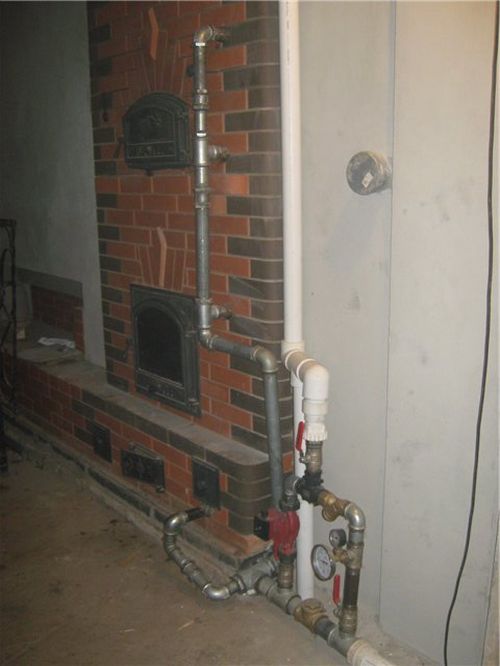 Пристрій водяного опалення від печі в будинку: відео монтажу, фото схем