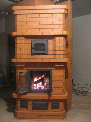 Порядовка каміна з духовкою з цегли на фото: як своїми руками викласти камін, відео