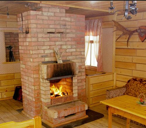 Камін в каркасному будинку: відео своїми руками, фото