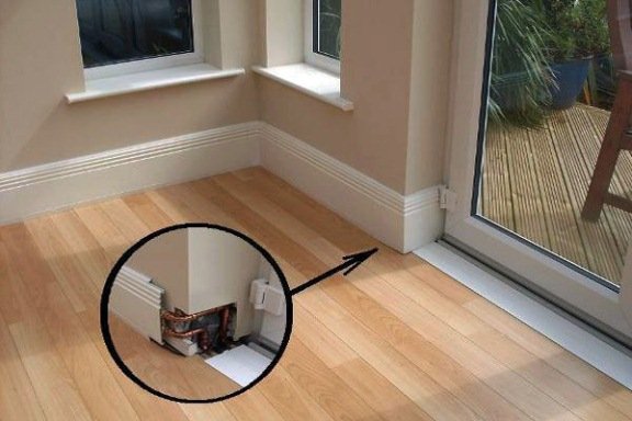 Плинтусное опалення своїми руками, система теплий плінтус