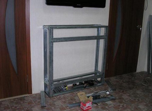 Декоративний вогнище: фальш камін з гіпсокартону своїми руками – фото в квартирі