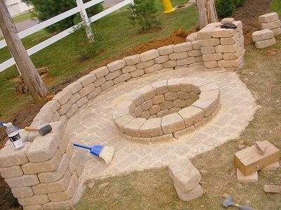 Вогнище в саду своїми руками: фото ідеї і відео інструкція