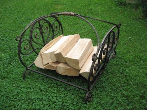 Дровниця для каміна своїми руками: ковані, з дерева