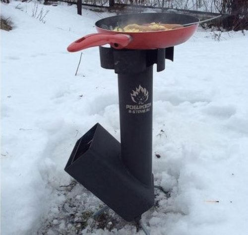 Піч Робінзон ракетна похідна: реактивна за кресленнями своїми руками