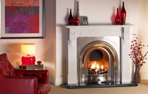 Електричні каміни в інтерєрі вітальні: кутові, фото, відгуки
