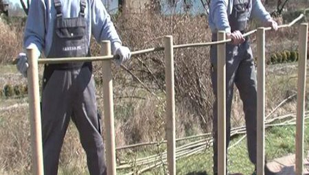 Плетений паркан своїми руками гілок, дощок або ПВХ лози