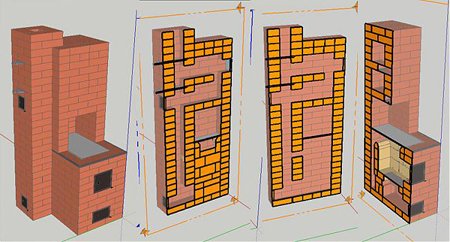Опалювально   варильна піч із цегли для будинку своїми руками