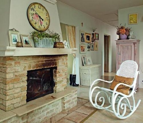 Камін в стилі Прованс в інтерєрі: фото ідеї своїми руками