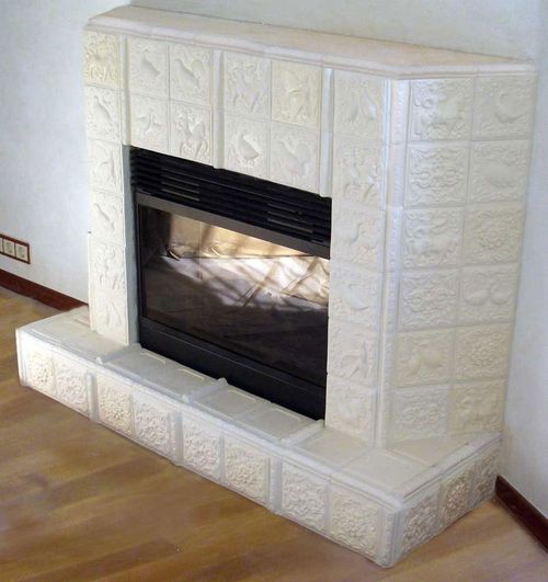 Кахлі для камінів та печей: фото і відео обробки