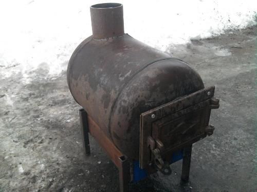 Буржуйка з газового балона: відео своїми руками, креслення на фото