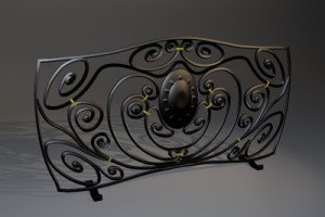 Вибір кованої решітки для каміна, фото сіток з дроту