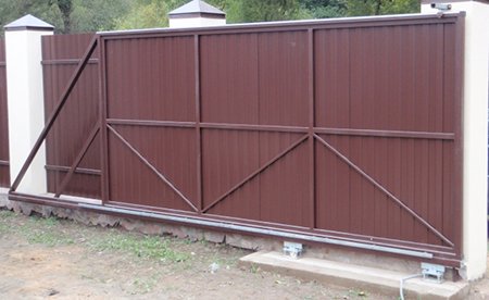 Ворота з профнастилу своїми руками: різновиди та креслення