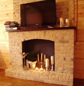 Імітація штучного каміна з гіпсокартону в інтерєрі квартири: фото