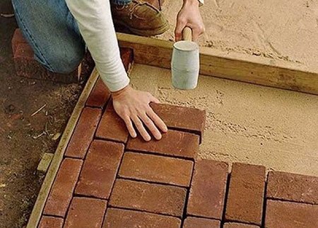 Отмостка з бруківки: технологія укладання своїми руками