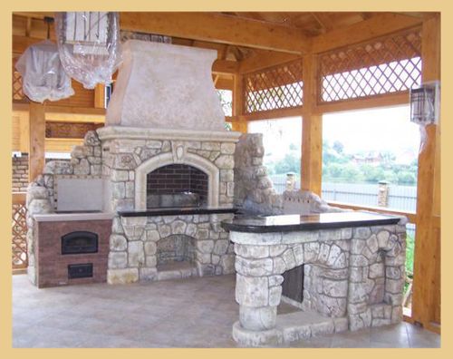 Проекти альтанок з камінами і мангалами, фото