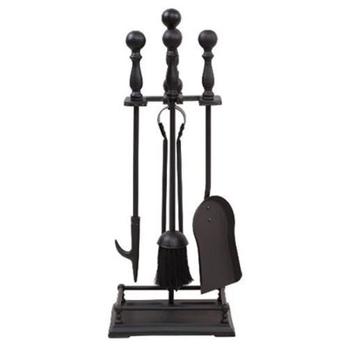 Підставка під камін і камінні топки, приладдя із скла і листового металу на фото