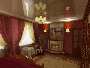 Імітація штучного каміна з гіпсокартону в інтерєрі квартири: фото