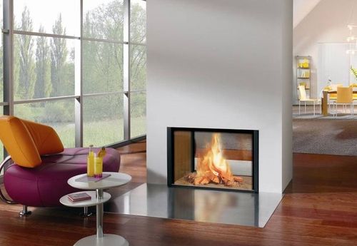 Двосторонній камін в інтерєрі: фото, відгуки, з цегли