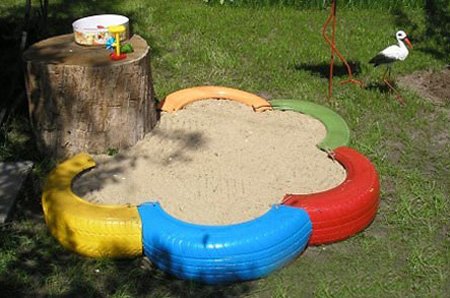 Пісочниця для дітей на дачу своїми руками