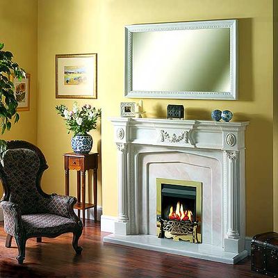 Електрокамін з мармуру в інтерєрі: ідеї фото