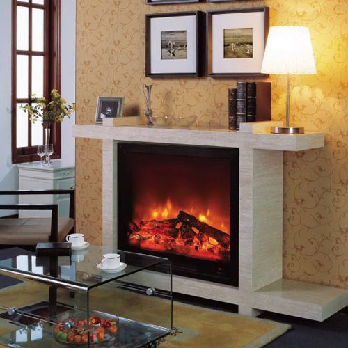 Електричний камін білого кольору в інтерєрі: ідеї фото