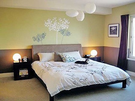 Шпалери для спальні комбіновані: варіанти дизайну