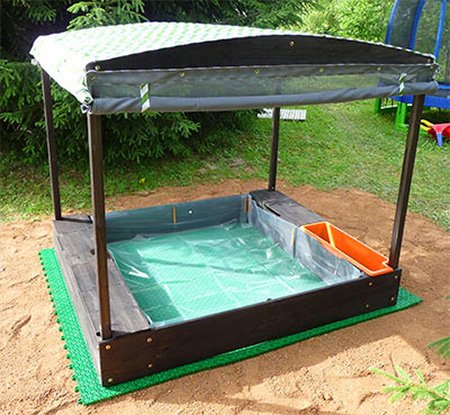 Пісочниця для дітей на дачу своїми руками