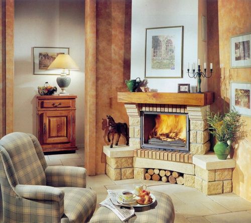 Кутовий камін з цегли своїми руками: креслення на фото, порядовка на відео