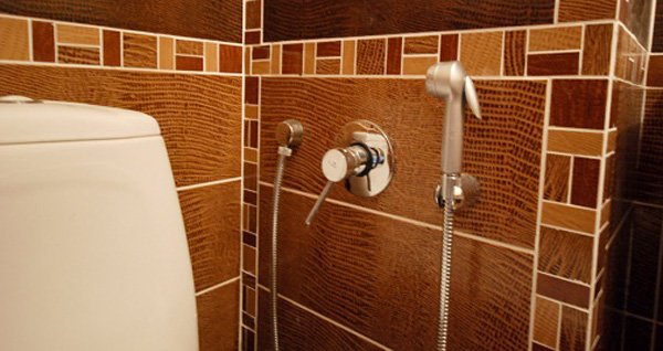 Гігієнічний душ в туалеті з термостатом і без, зі змішувачем прихованого монтажу