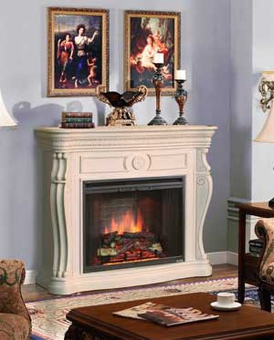 Електрокамін з мармуру в інтерєрі: ідеї фото