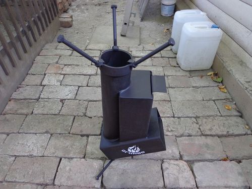 Піч Кресало ракетна опалювальна з 1 конфоркою своїми руками