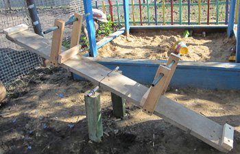 Гойдалки балансир своїми руками з дерева або металу