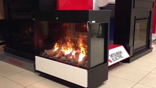 Камін з ефектом диму: фото роботи та відео