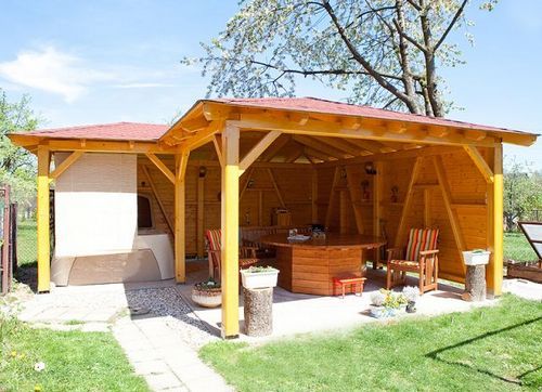 Проекти альтанок з камінами і мангалами, фото