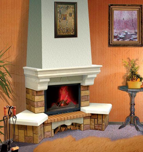 Переваги камінів з цегли, доломіту, з водяним контуром та недоліки