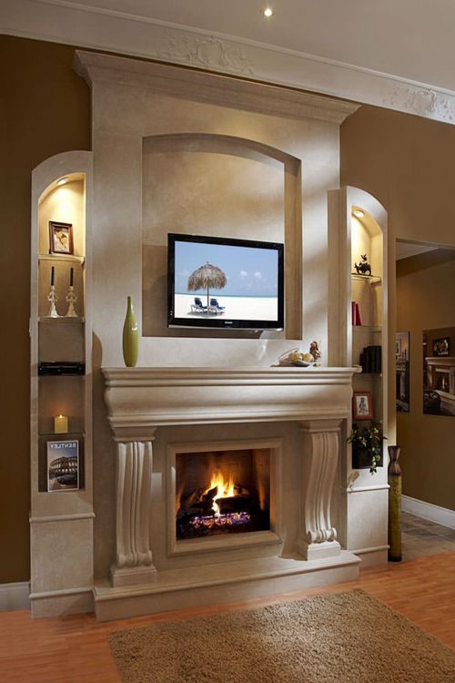 Оформлення камінів: фото варіанти і способи