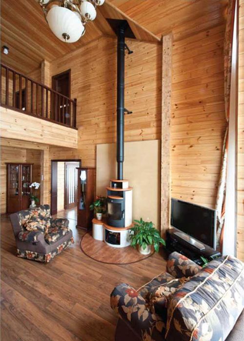 Камін на другому поверсі деревяного будинку: фундамент, відео своїми руками