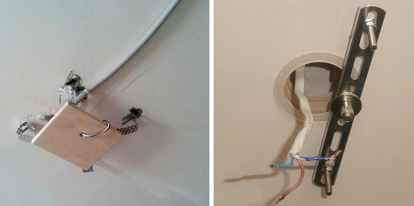 Установка люстри на натяжна стеля після його встановлення