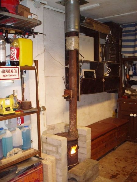 Димар для буржуйки в гаражі: робимо своїми руками