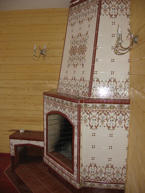 Облицювання каміна плиткою своїми руками: фото та відео