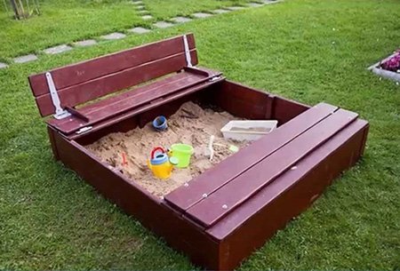 Пісочниця для дітей на дачу своїми руками