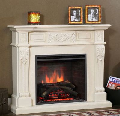 Електрокамін з мармуру в інтерєрі: ідеї фото