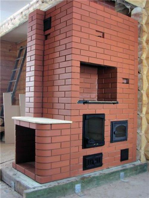 Порядовка каміна з духовкою з цегли на фото: як своїми руками викласти камін, відео