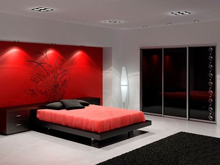 Червона спальня: особливості інтерєру і поєднання кольорів