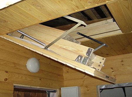 Розкладні сходи на горище своїми руками